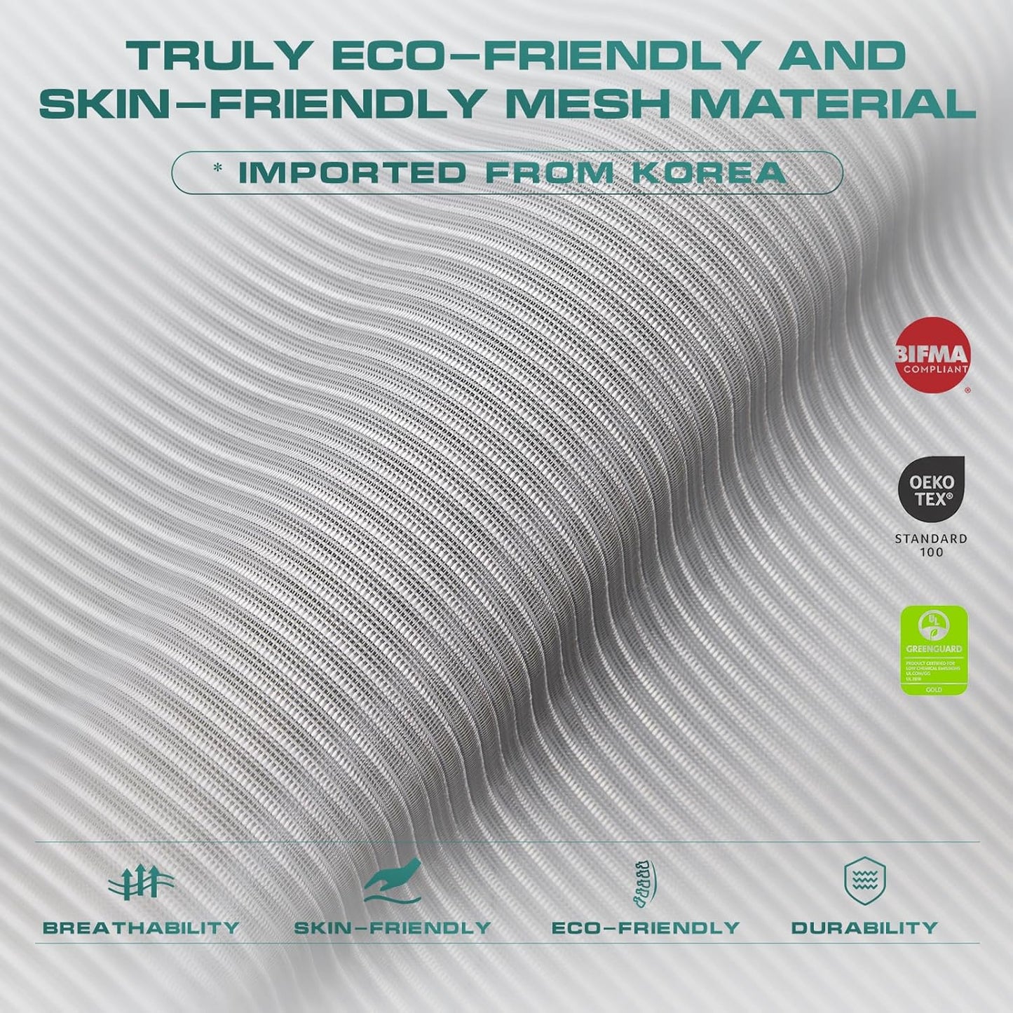 COLAMY Ergonomic Mesh Office Chair, High Back Computer Executive Desk Chair with Adjustable Headrest and 4D Arms, Slide Seat, Tilt Lock-Light Grey