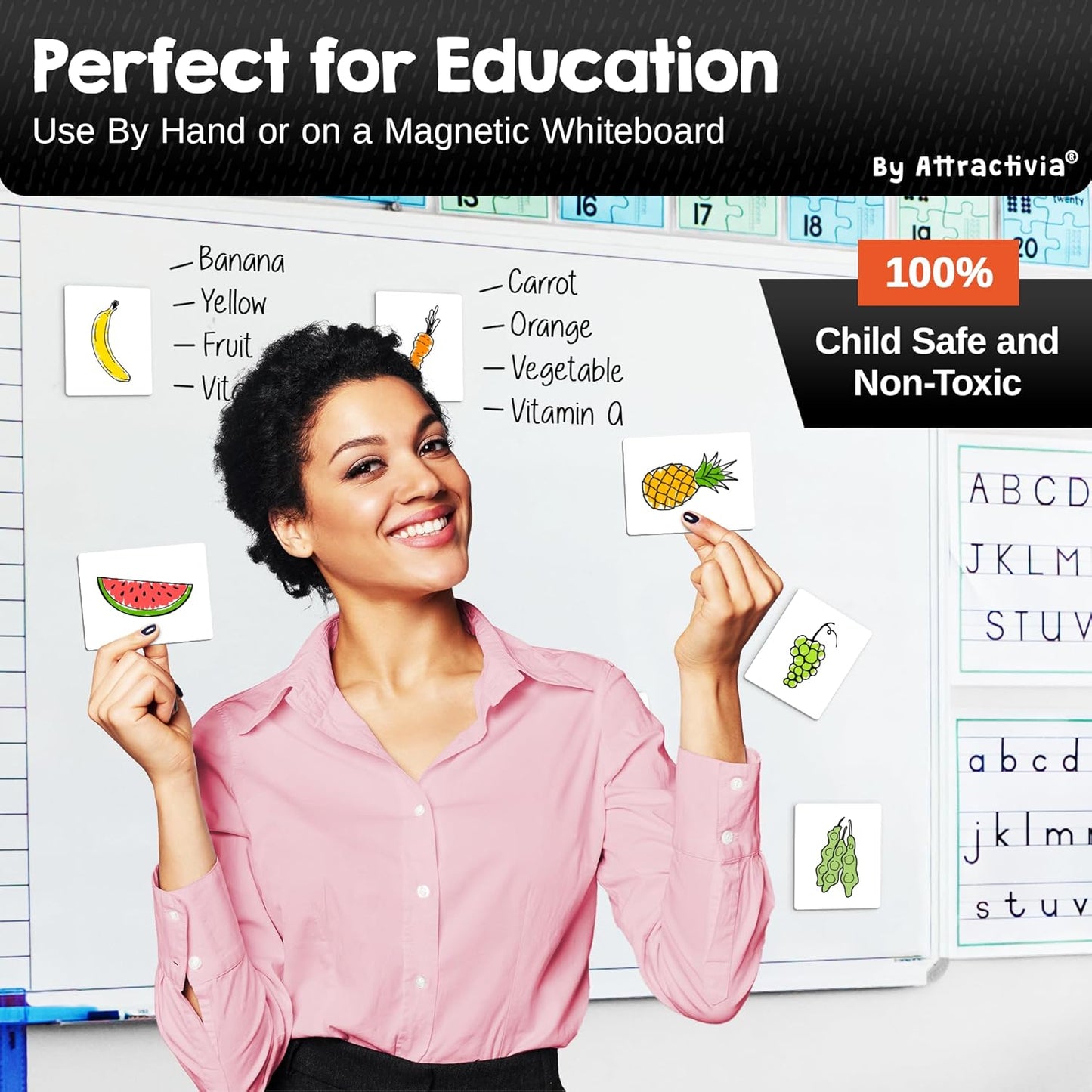 Dry Erase Magnetic Labels 3.7 x 2.8 in, Medium Dry Erase Magnets, 20-Pack, White Erasable Write-On All-Purpose Labels, for Office, Education, Home, Whiteboard