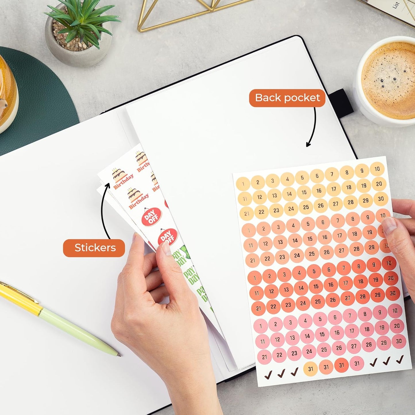 Clever Fox Appointment Book – Hourly Schedule Planner with 15-Minute Increments – Time Box Planner for Daily Work & To-Dos – Weekly & Monthly Spreads, Undated, Hardcover, 8.3x11″ (Black)