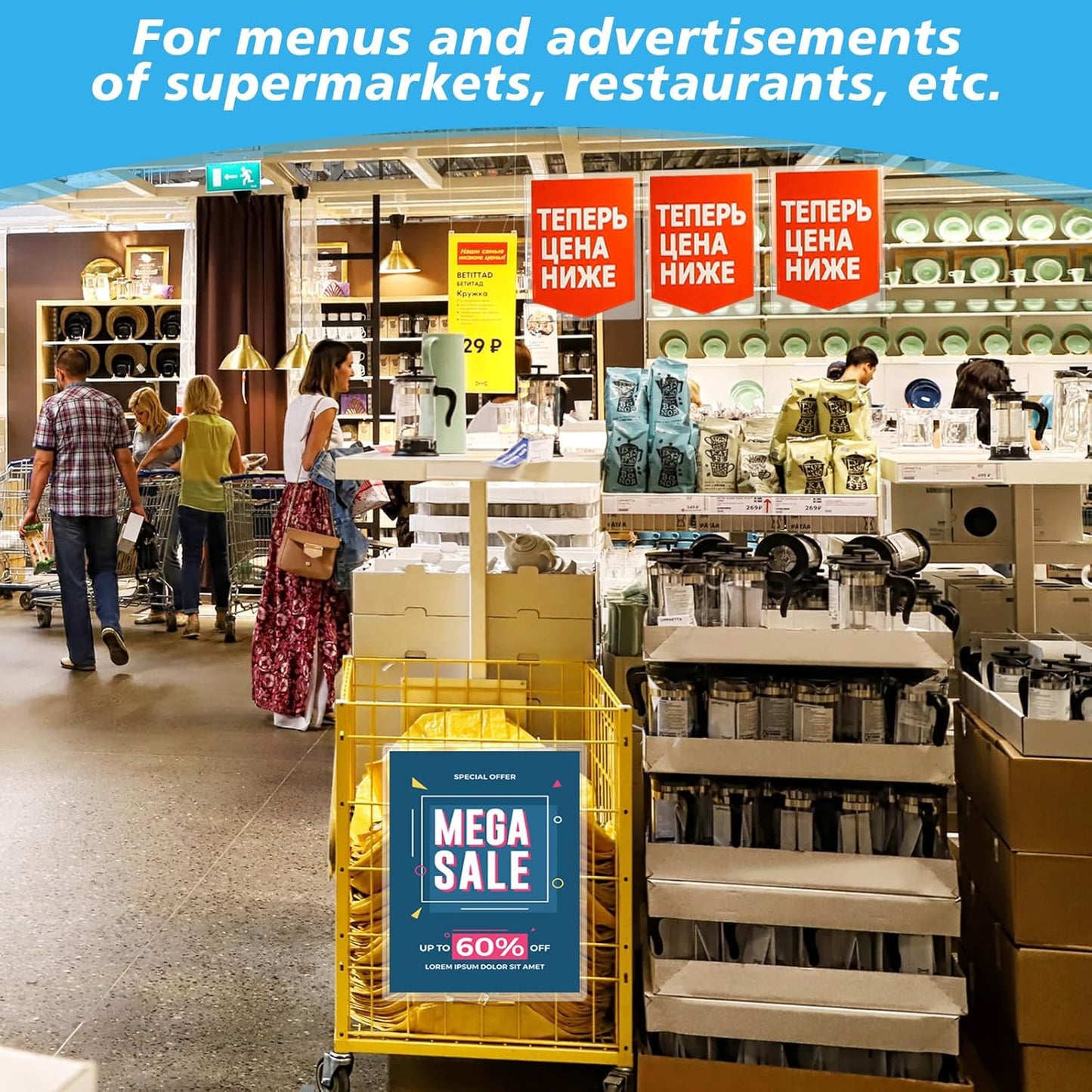 Honoson 30 Pack 8 1/2”×11” Magnetic Sign Holder Magnetic Document Holders Clear Plastic Frames for Letter Size Posters Locker/refrigerator, Home, Office, School, Children Artwork and Business Etc