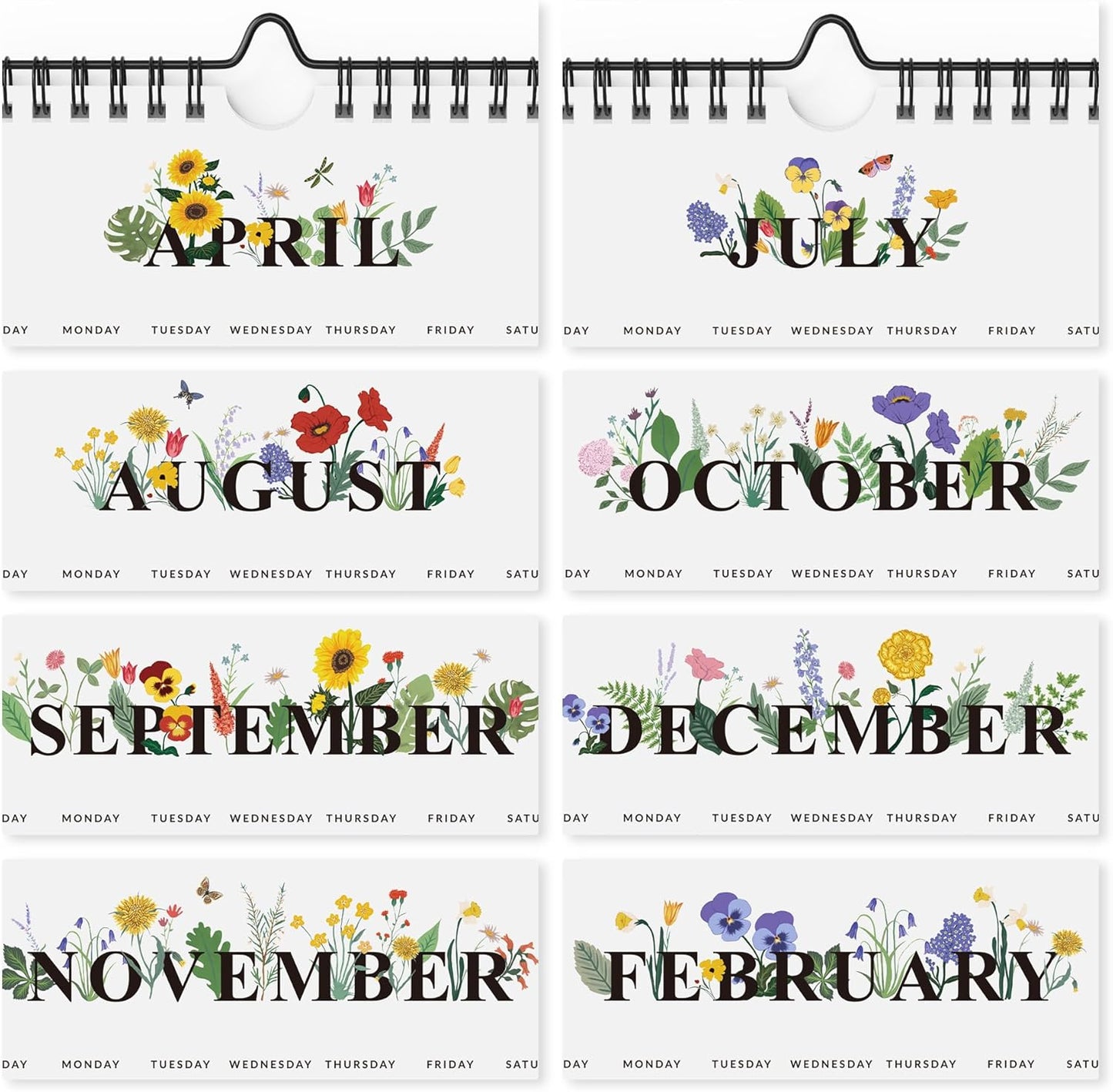 Calendar 2025-2026, Cabbrix Wall Calendar 2025-2026, Runs from July 2025 to December 2026,12 x 15 Inches, Twin-Wire Binding, Perfect for Organizing & Planning