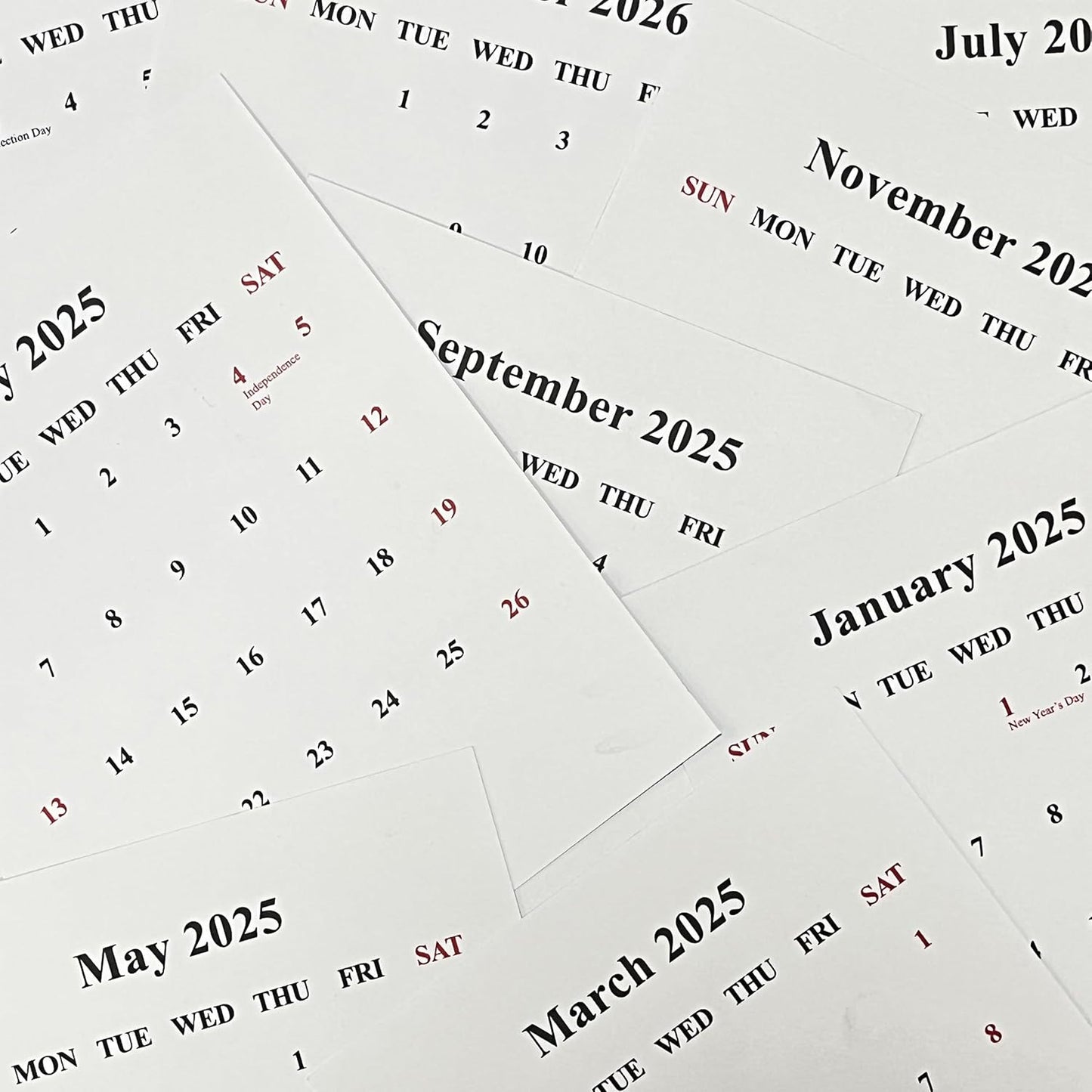 2025 2006 Creative Desktop Calendar with Beech Wood Stand for Office Business Home (Beech Wood)