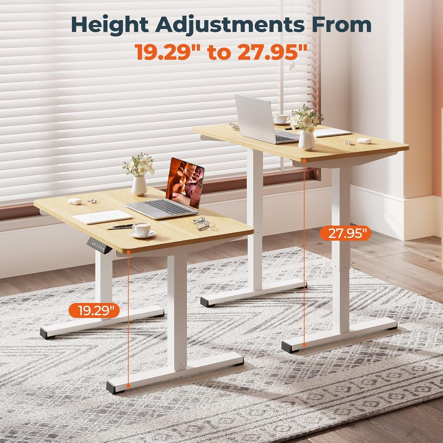 Small Adjustable Stand Up Desk for Children,One-Piece Standing Desk 31.5 x 19.7 Inch, Home Office Desk Computer Workstation, Maple