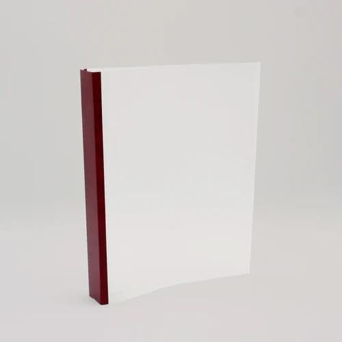 Thermal Binding Clear Covers with Steel Spine –for Thermal Binding Machines – Formerly Unibind – Used in Real Estate, Education and Various Businesses (Bordo, 120 Sheets Max - 60/Box)