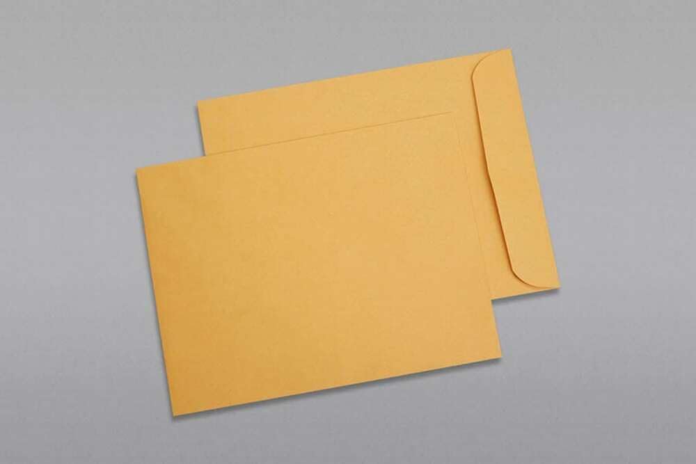 Limited Papers (TM) Booklet Envelopes, (Open Side) Brown Kraft, Gummed Seal, 28 Pound, Heavyweight, For Mailing And More. (500, 11 x 13)