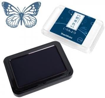 IROMOYO Stamp PAD, Traditional Japanese Ink Colour, Oil-Based Ink pad - Dark Blue