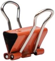 JAM PAPER Colorful Binder Clips - Extra Small - 3/5 Inch (15 mm) - Orange Binderclips - 30/Pack