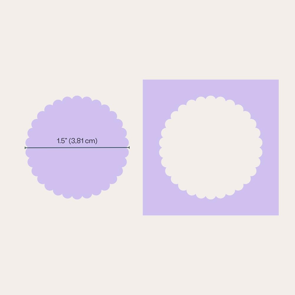 Craftelier - 1,5 Inch Circle Scallop Punch with lever press | Shape Hole Puncher for Paper Crafts | Scalloped Hole Punch for Scrapbooking, DIY Cards & Journals | Mini Hole Punch for Paper & Cardstock.