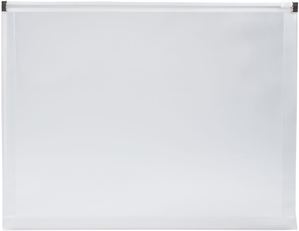 JAM PAPER Plastic Envelopes with Zip Closure - Letter Booklet - 9 3/4 x 13 - Clear - 3/Pack