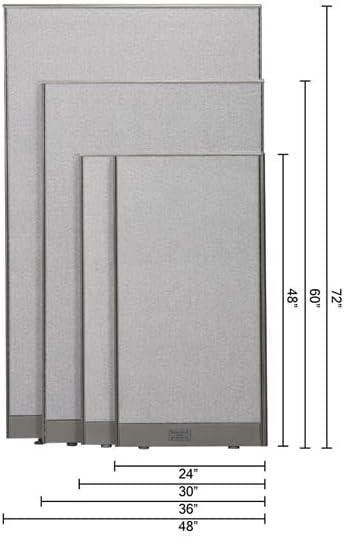 GOF Office Partition Single Panel (30"w x 72"h) 2.5ft x 6ft