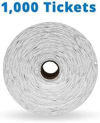 INDIANA TICKET CO. 1,000 Tangerine Raffle Tickets Double Roll, Premium Quality 50/50 Raffle Tickets, Tickets for Events, Carnivals, Door Prizes, Drinks and More