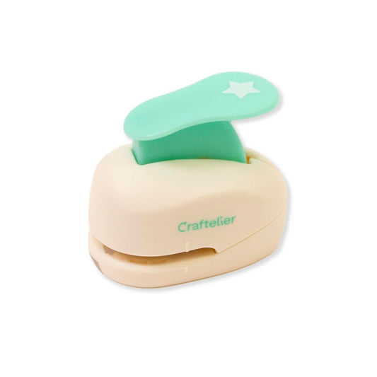 Craftelier - 3/8 Inch Star Hole Punch with Lever Press – Star Hole Puncher for Paper Crafts | Star Punch for Scrapbooking, DIY Cards & Journals | Hole Punch Shapes for Paper & Cardstock.