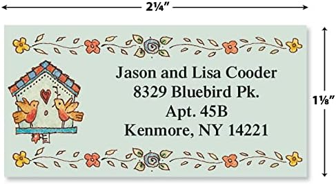 Colorful Images A Season at Home Return Address Mailing Labels, Personalize with Name & Addresses, Set of 144 Self Adhesive, Easy Peel Flat Label Sheets, 1 ⅛ x 2 ¼”, 12 Designs