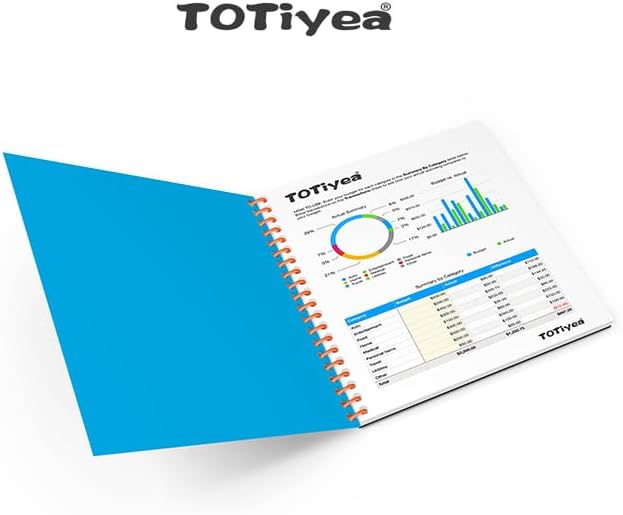 TOTiyea 50 Pack Plastic Spiral Binding Coils, 3/8 Inch (10mm), 4:1 Pitch, Assorted Colors, Plastic Binding Spirals (Red, Orange, Yellow, Blue, and Green)