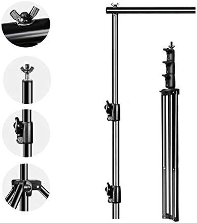 10 x 10Ft Photo Video Studio Heavy Duty Adjustable Muslin Backdrop Stand Background Support System Kit for Photography with Carrying Bag，4 Pcs Spring Clamps