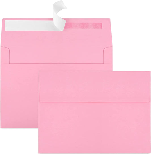 70 Packs A4 Envelope, Pink A4 Envelopes, 4x6 Photo Envelopes for Invitations, Envelopes Self Seal for Weddings, Baby Shower, Photos, Postcards, Greeting Cards, Mailing