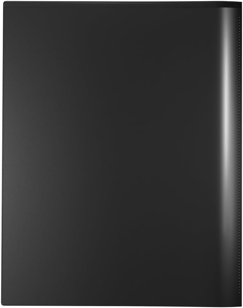 Nicky's Folders® English Communicator, Parent-Teacher Folder, Patented Tear-Resistant Flexible Plastic 2 Inside Pockets, 2 Exterior Sleeves, Letter Size Paper, Single Color(24 Pack) (Black)