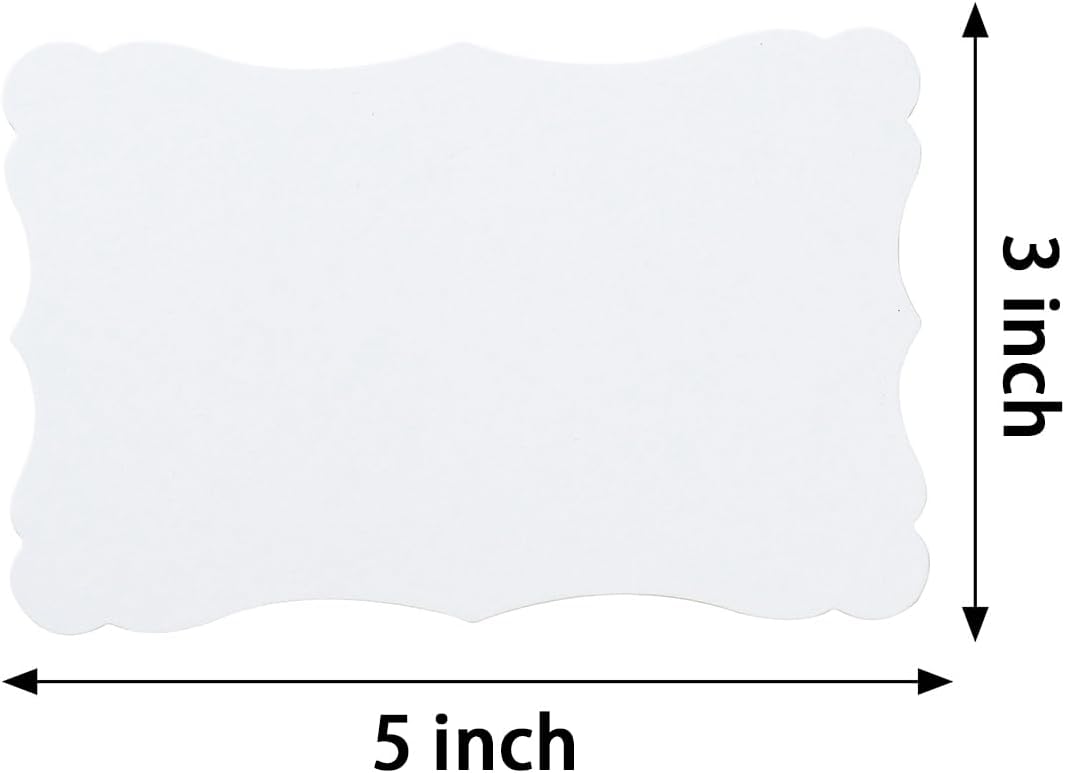 120 Pieces Small Mini Business Cards Vintage Assorted Colors Blank Note Cards Gift Word Card for Business Cards, Gift Cards (White, 3 x 5 inches)