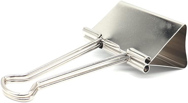 Extra Large Binder Clips 2 Inch (6 Pack), Paper Clamps for Office and School, Silver