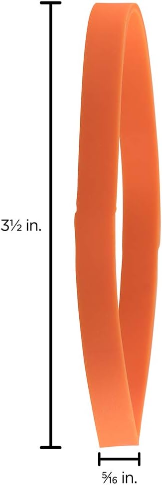 JAM PAPER Durable Rubber Bands - Size 64 - Orange Multi-Purpose Rubberbands - 100/Pack