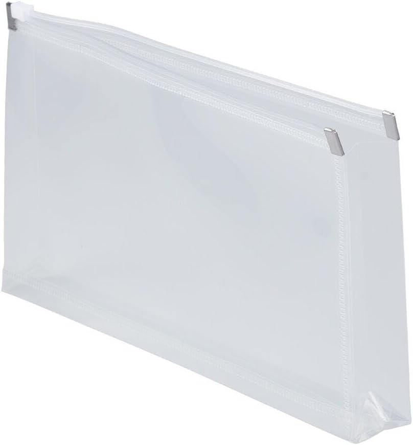 JAM PAPER Plastic Envelopes with Zip Closure - #10 Booklet Wallet - 5 x 10 - Clear - 3/pack