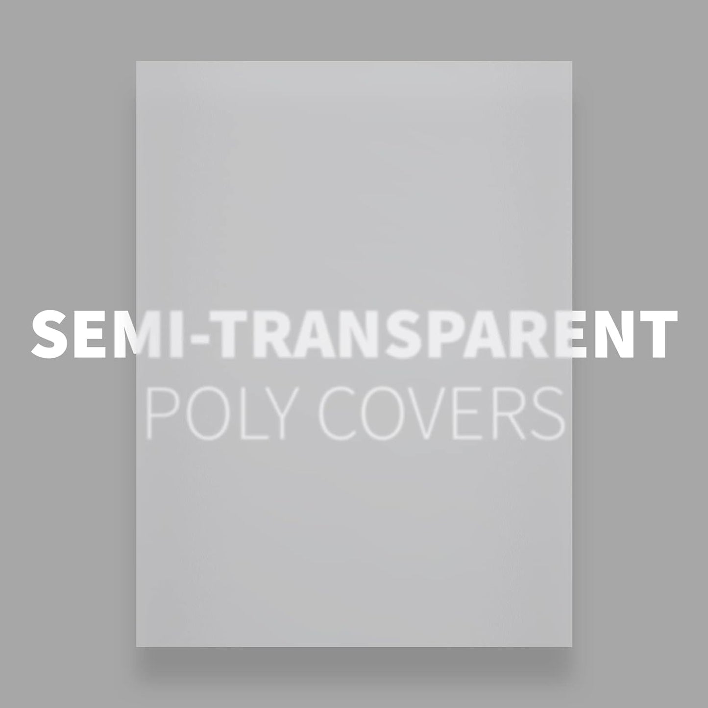 Binditek 50 Pack 12 Mil Binding Covers, Frosted Polycovers, Semi-Transparent, 8-1/2 x 11 Inches, Lightly Textured Sand Finish, Square Corners, Unpunched