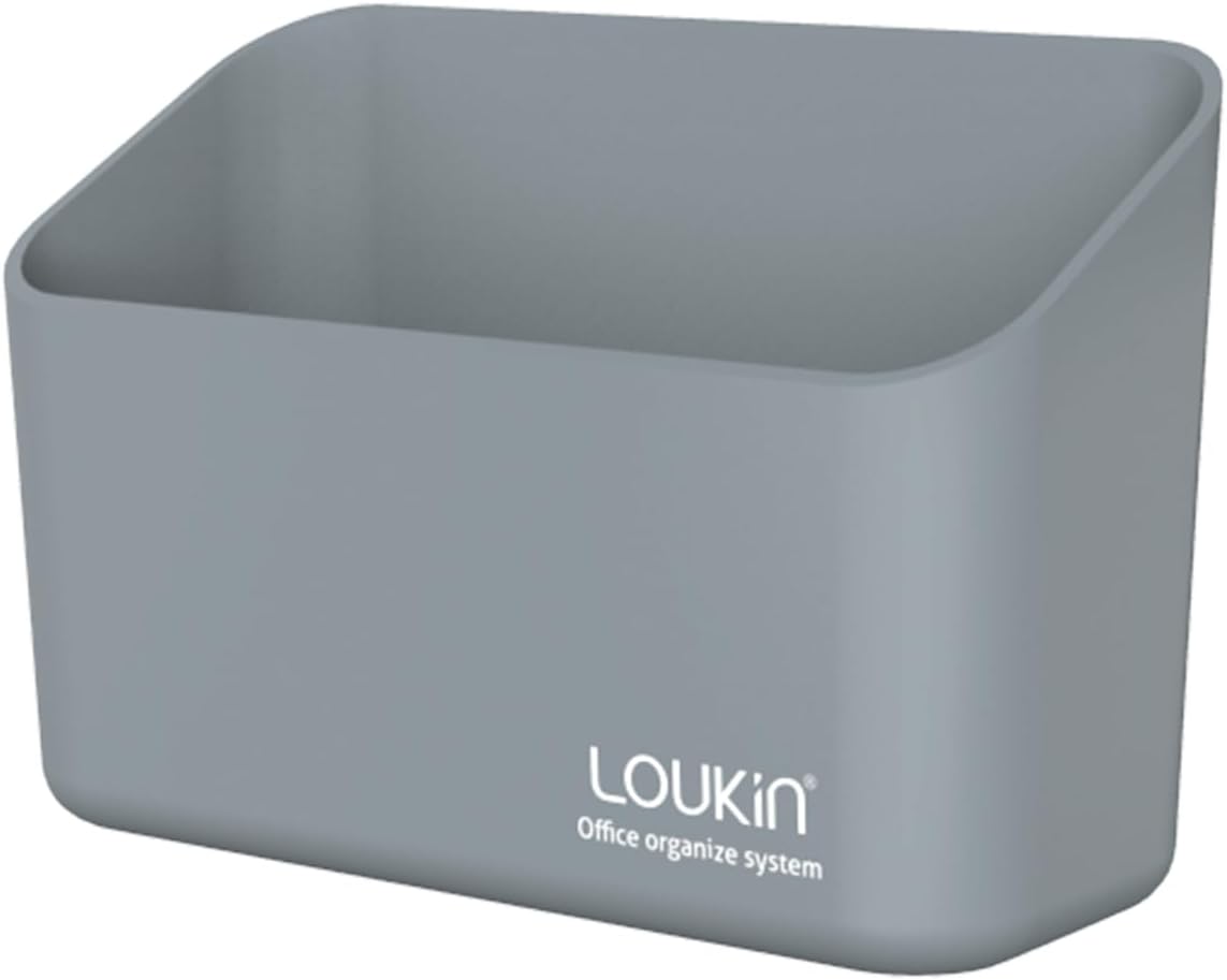 loukin Magnetic Marker & Remote Control Organizer, Dry Erase Marker Holder, Magnetic Storage for Whiteboard or Refrigerators (Gray)