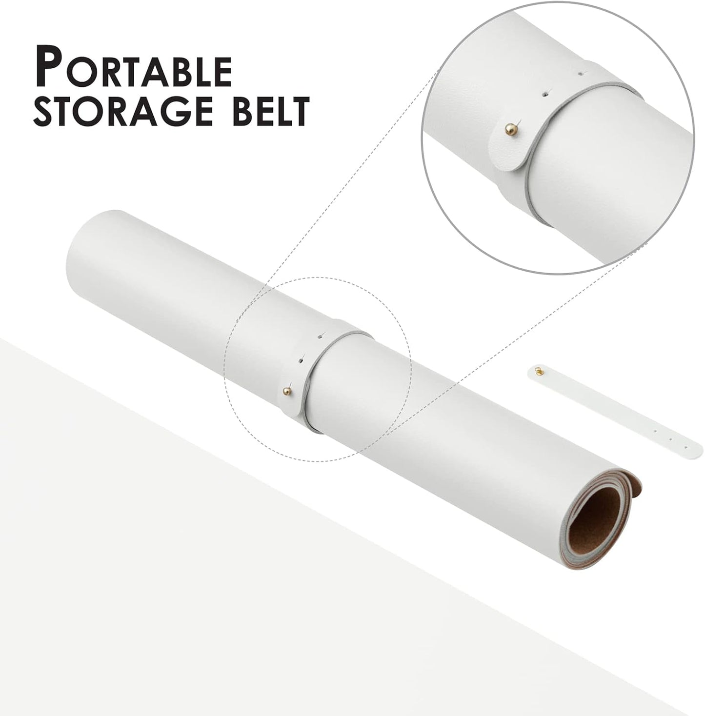 Cork Desk Mat - Small Dual-Sided Desk Pad for Office and Home - Desk Organization and Accessories - Ideal for Large Mouse Pad and Small Desk Mats on Top of Desks(White,23.6"x 13.8")