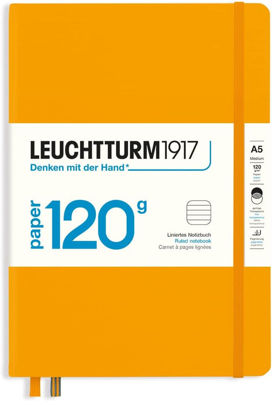LEUCHTTURM1917 - 120G Special Edition - Medium A5 Ruled Hardcover Notebook (Rising Sun) - 203 Numbered Pages with 120gsm Paper