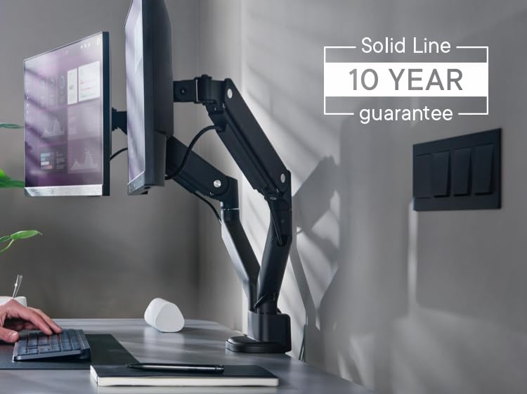 One For All Universal DM4210 Universal Monitor Mount Solid Dual Monitor arm100 x 100 Black