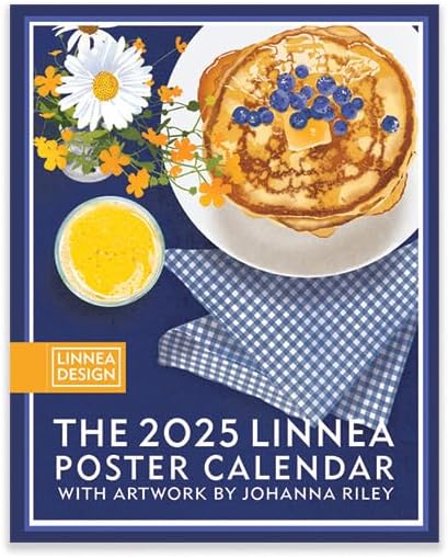 Linnea Design 2025 Poster Calendar 11 x 14" Artwork by Johanna Riley