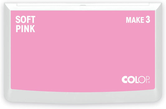 COLOP Make Series, Ink Stamp Pads, with Non-Toxic Premium Ink, Water-Based Acid-Free (Soft Pink, Make 3-3-1/2" x 6-1/4")