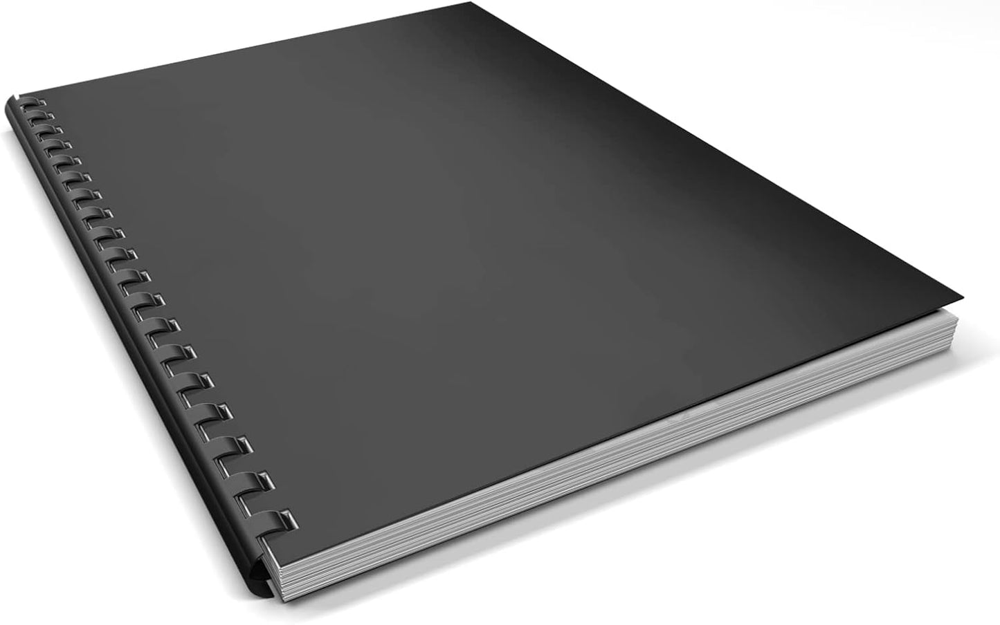 Binditek 10 Pack 13 Mil Glossy Paper Binding Presentation Covers, 250GSM, 90lb, for Business Documents, School Projects, 8-1/2 x 11", Un-Punched, Black, Office Supplies