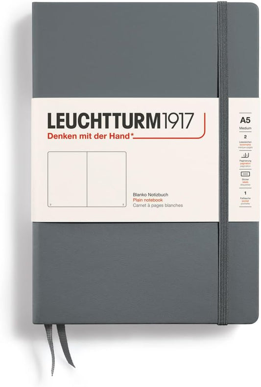 Leuchtturm Medium Hardcover Plain Anthracite