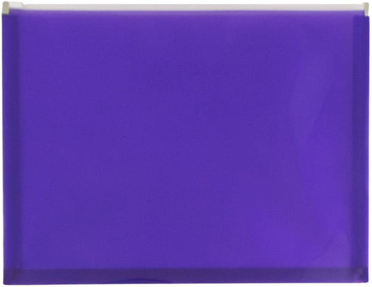 JAM PAPER Plastic Envelopes with Zip Closure - Letter Booklet - 9 3/4 x 13 - Purple - 3/Pack