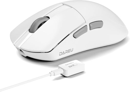 DAREU A950 Wing 8K Lightweight Wireless Gaming Mouse 1.23oz (35g), Custom PAW3950 30K Optical Sensor, Wired/Wireless Dual 8k Polling Rate, Symmetrical, 5 Programmable Buttons,70H Battery