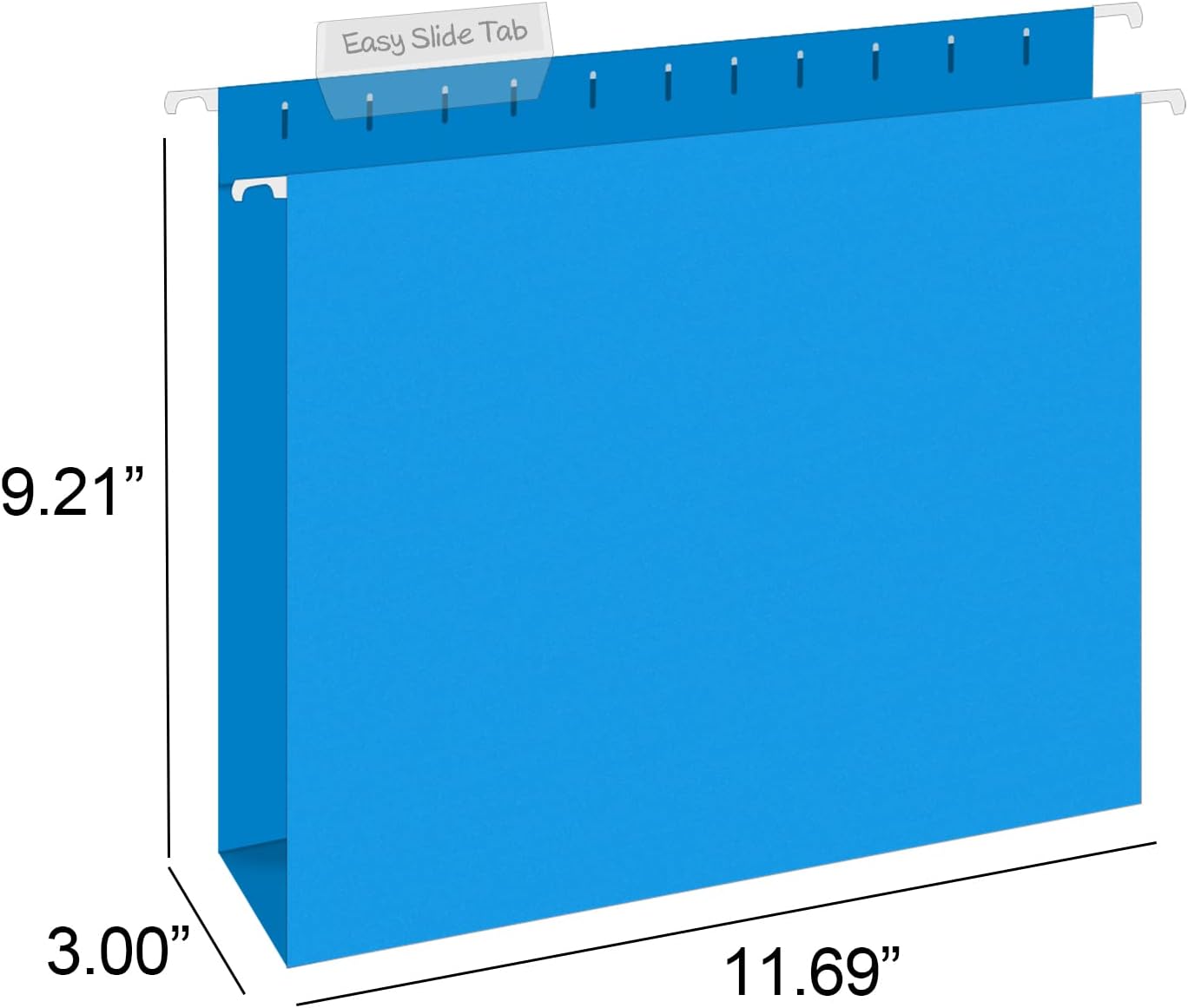 HERKKA Extra Capacity Hanging File Folders, 30 Pack Reinforced Letter Size Hanging Folders with Heavy Duty 3 Inch Expansion, Designed for Bulky Files, Medical Charts, Adjustable Tabs, Assorted Colors