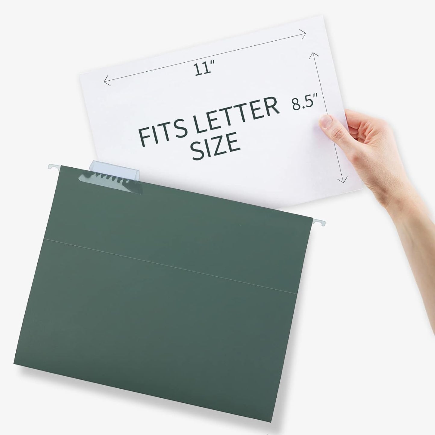 HERKKA Extra Capacity Hanging File Folders, 60 Pack Reinforced Letter Size Hanging Folders with Heavy Duty 1 Inch Expansion, Designed for Bulky Files, Medical Charts, Green