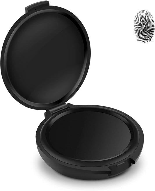 ERKOON Fingerprint Ink Pads, Thumbprint Ink Pad for Notary Supplies Identification Security ID Fingerprint Cards Law Enforcement Fingerprint (Black-1 Pack)