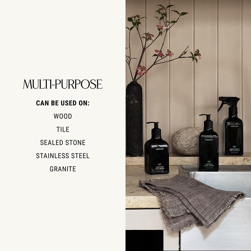 Homecourt All-Purpose Surface Cleaner Spray, Lifts Away Dirt, Smudges & Grease, For Bathroom, Kitchen & more, Clean Formula, Cipres Mint, 16 fl oz