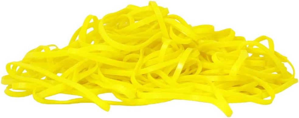 JAM PAPER Colorful Rubber Bands - Size 33 - Yellow Rubberbands - 100/Pack