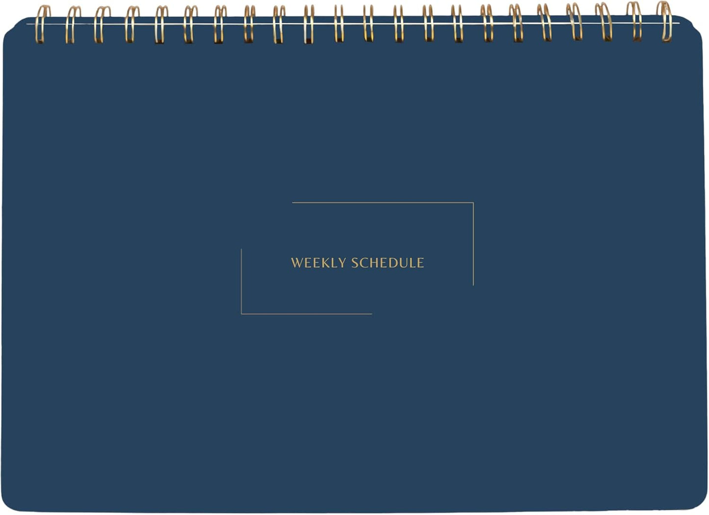 Undated Weekly Business Planner | 8.25” x 11.75” ADHD Organizer | Premium Multi-Layout Schedule | Navy | Landscape Layout