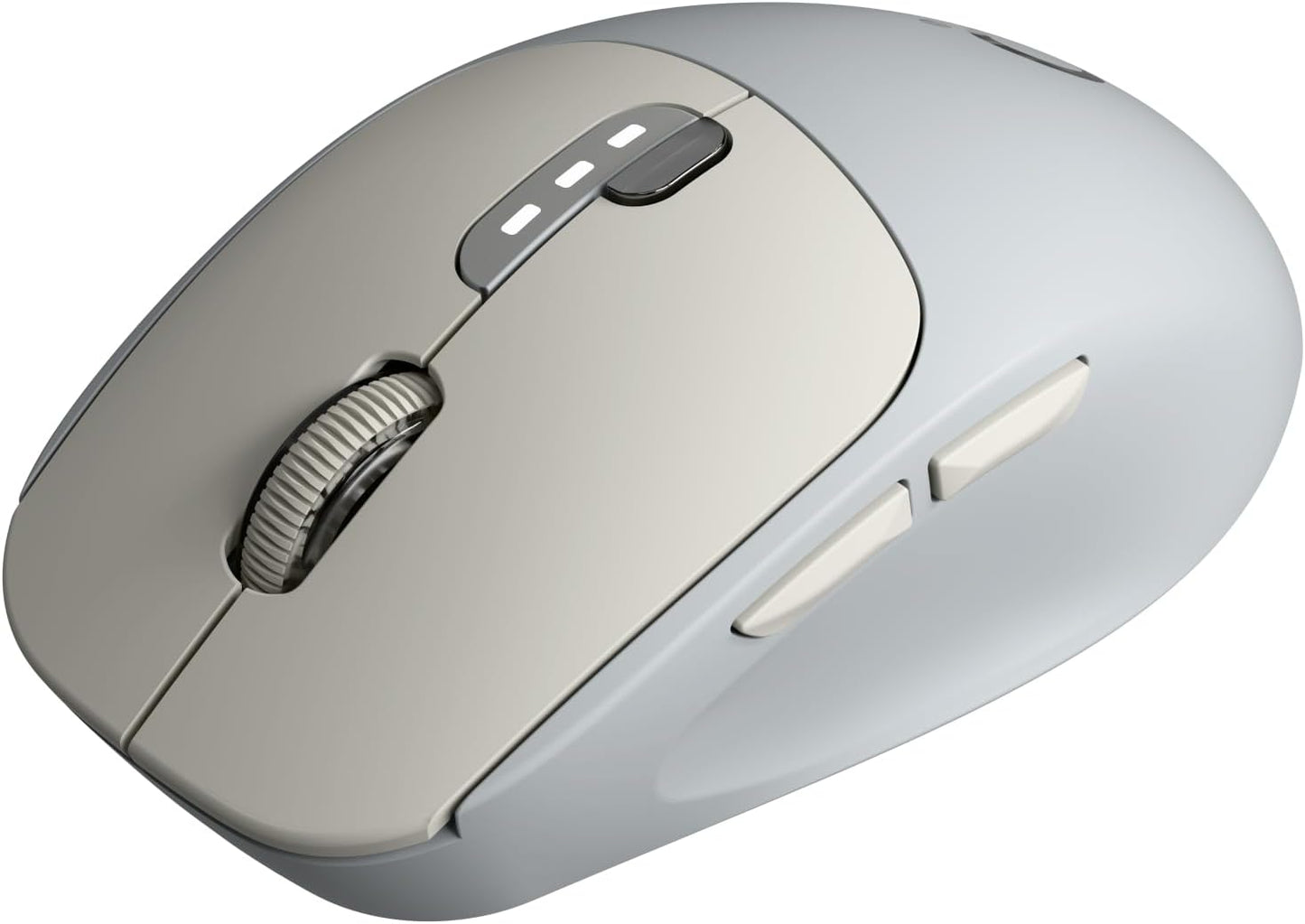 EWEADN Q5 Wireless Mouse, Bluetooth & 2.4G Quiet Computer Mouses with 1600 DPI, Battery Level Display, Ergonomic Office Mouse,6 Button Portable Cute Cordless Mice for Laptop/PC/Mac- Grey