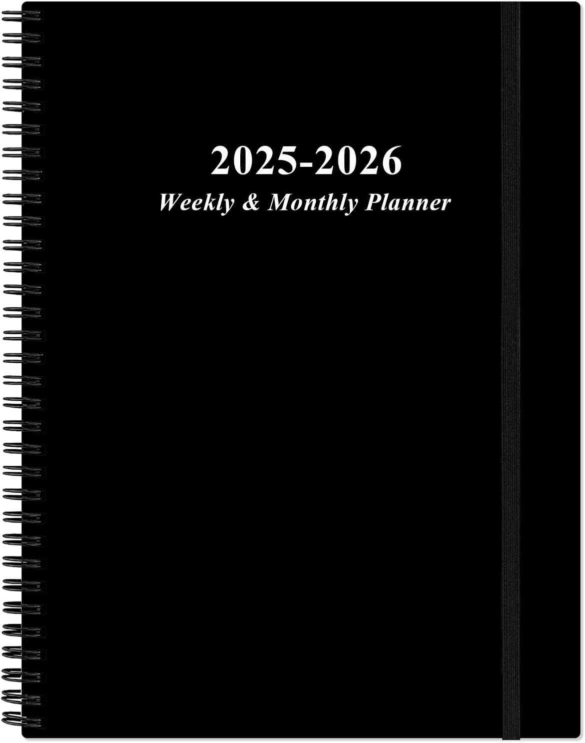 2025-2026 Planner - Academic Planner 2025-2026 from July 2025 to June 2026 with 12 Monthly Tabs, Flexible Cover, Inner Pocket, 8.5" x 11", Black
