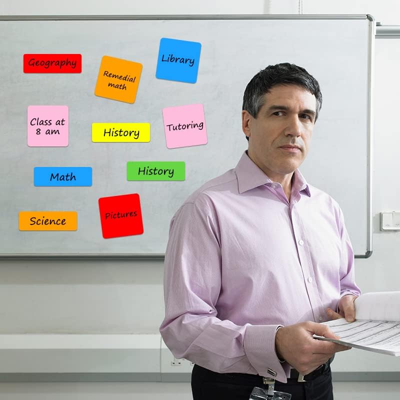 Dry Erase Magnetic Labels Large 12"x 4", Big Magnetic Labels for Whiteboards School Classroom Office Home,Pack of 10