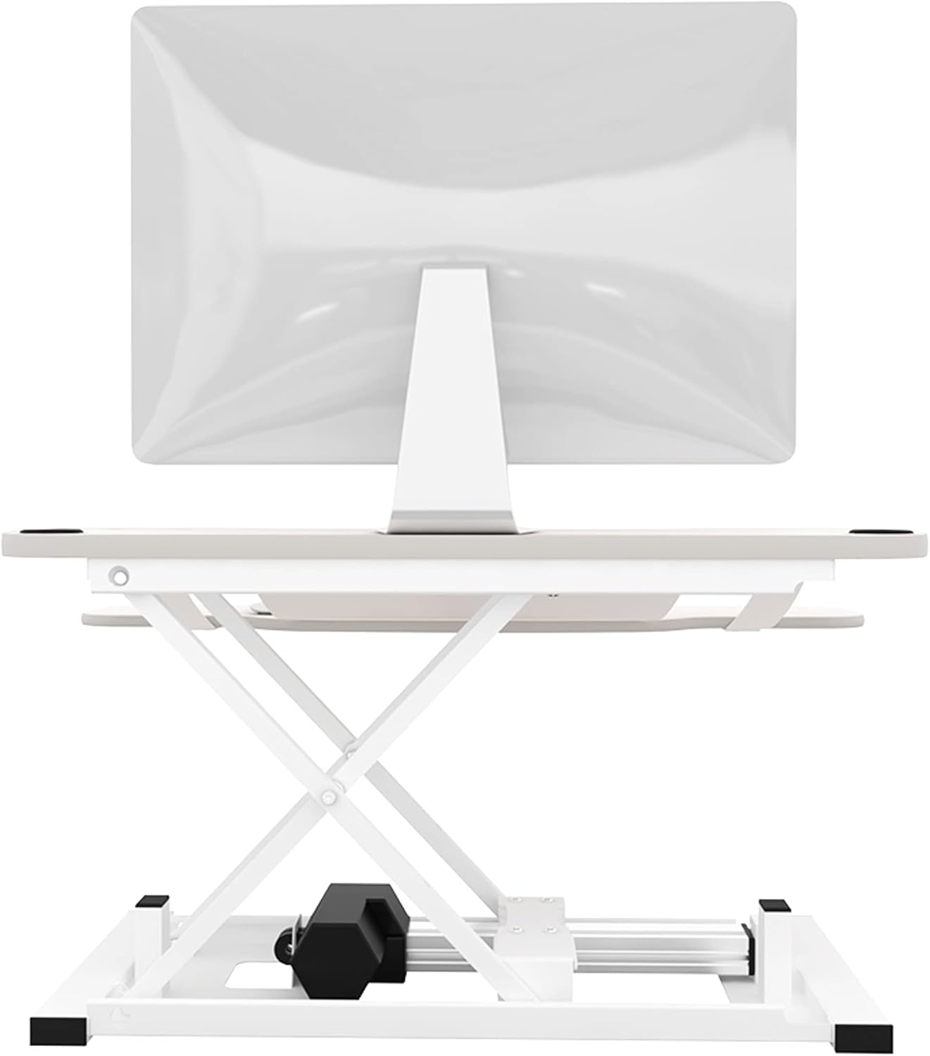 VERSADESK® PowerPro™ Elite 36” x 24" – App Controlled Electric Standing Desk Converter w/USB Charging Port. Raises up to 20”. Fully Assembled – Includes LED Lights. Supports 80 lbs. – White