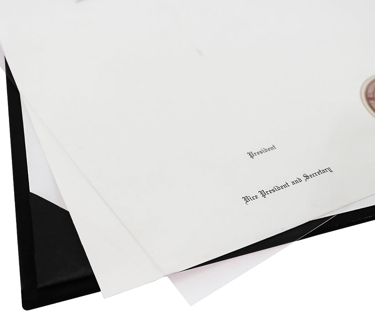 GraduationMall 8.5"x11" Smooth Padded Diploma Cover Certificate Holder Black,6-Packs