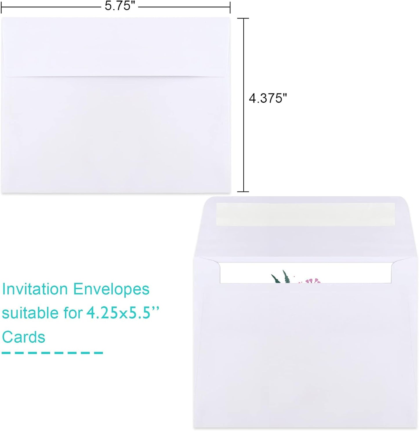 70 Packs Invitation Envelopes, A2 Envelopes White, Postcard Envelopes, Envelopes for 4.5x5.5 Cards, Envelopes for Invitations, Envelopes Self Seal for Photos RSVP, Greeting Cards