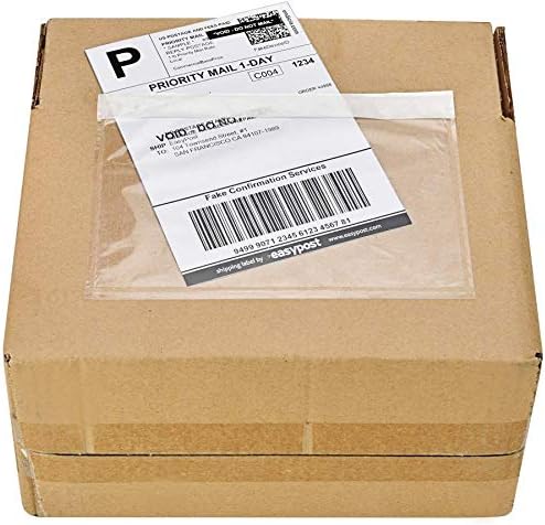 6" x 9" Clear Plastic Adhesive Packing List Mailing/Shipping Envelope Pouch (500-Pack)