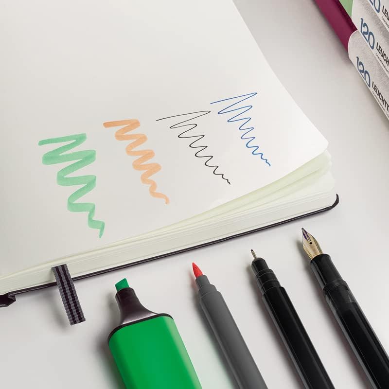 LEUCHTTURM1917-120G Special Edition - Medium A5 Dotted Hardcover Notebook (Port Red) - 203 Numbered Pages with 120gsm Paper